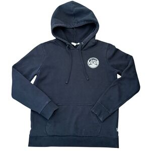 Vans Hoodie Womens XS Black Pullover Hooded Sweatshirt‎ Skate Logo Casual